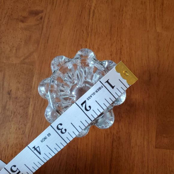 Reims Accents Vintage Glass Candle Holders Set Of 2 Reims France